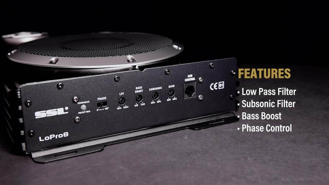 thumbnail video image 2 of Sound Storm Laboratories LOPRO8 8" Powered Under-Seat Car Subwoofer with Built-in Amplifier, 2 of 4