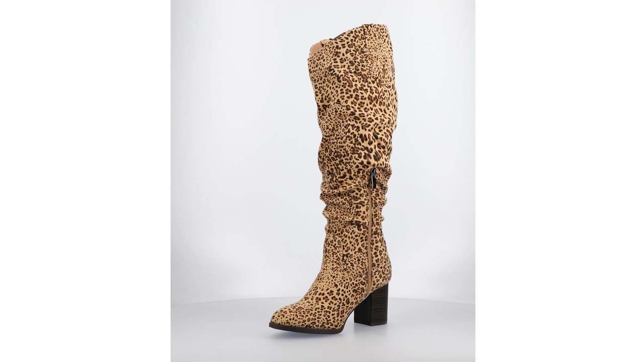 thumbnail video image 2 of Journee Womens Aneil Stacked Heel Knee High Boots, 2 of 9