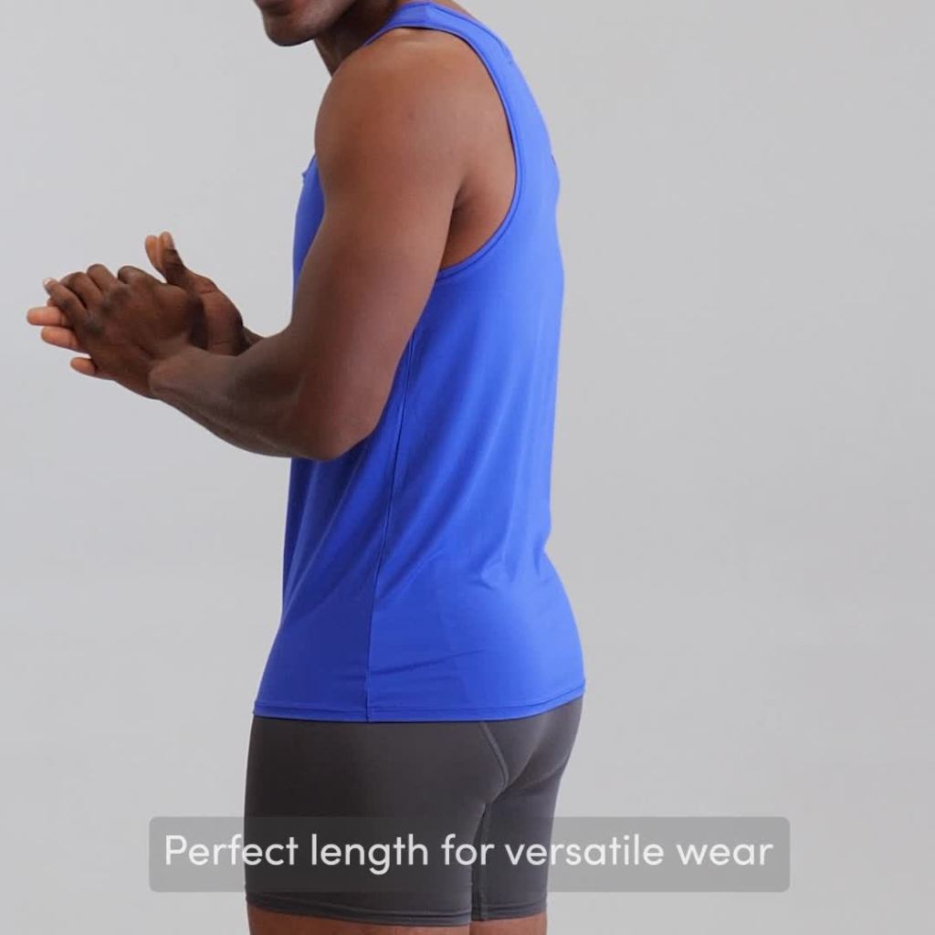 thumbnail video image 2 of Fruit of the Loom Men's 360 Stretch Cooling Tank Undershirts, 3-Pack, 2 of 8