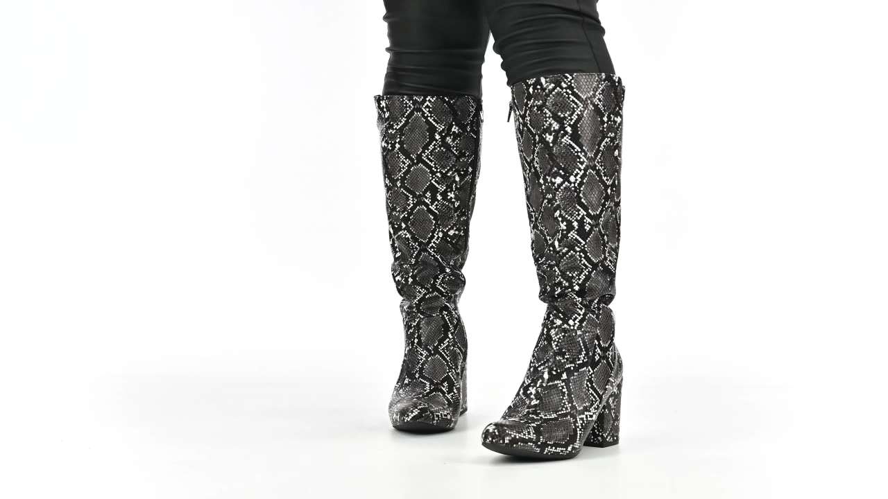 thumbnail video image 2 of Journee Womens Tavia Wide Calf Block Heel Knee High Boots, 2 of 10