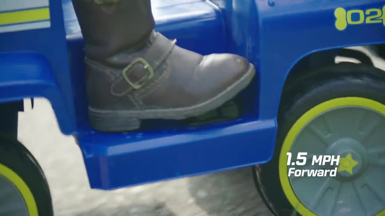 thumbnail video image 2 of Nickelodeon PAW Patrol: Chase 6 V Ride-On Toy, 2 of 9