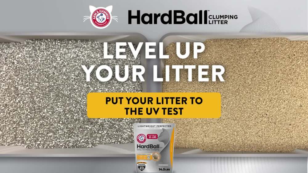 thumbnail video image 2 of ARM & HAMMER Hardball Clumping Cat Litter, Lightweight Platinum, Multi-Cat, Garden Bloom, 8.5 lb, 2 of 14