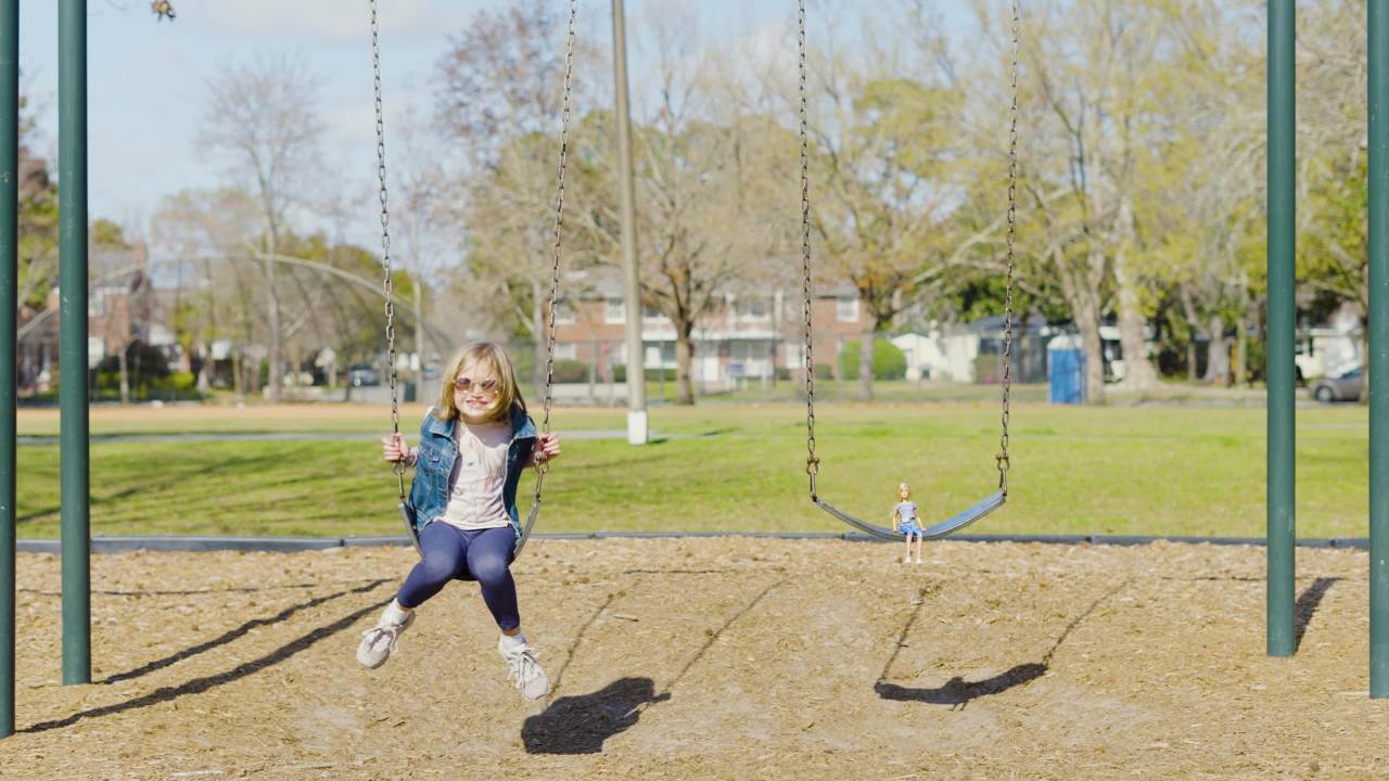 thumbnail video image 2 of Dynacraft Barbie 18-Inch Girls BMX Bike For Age 6-9 Years, 2 of 10