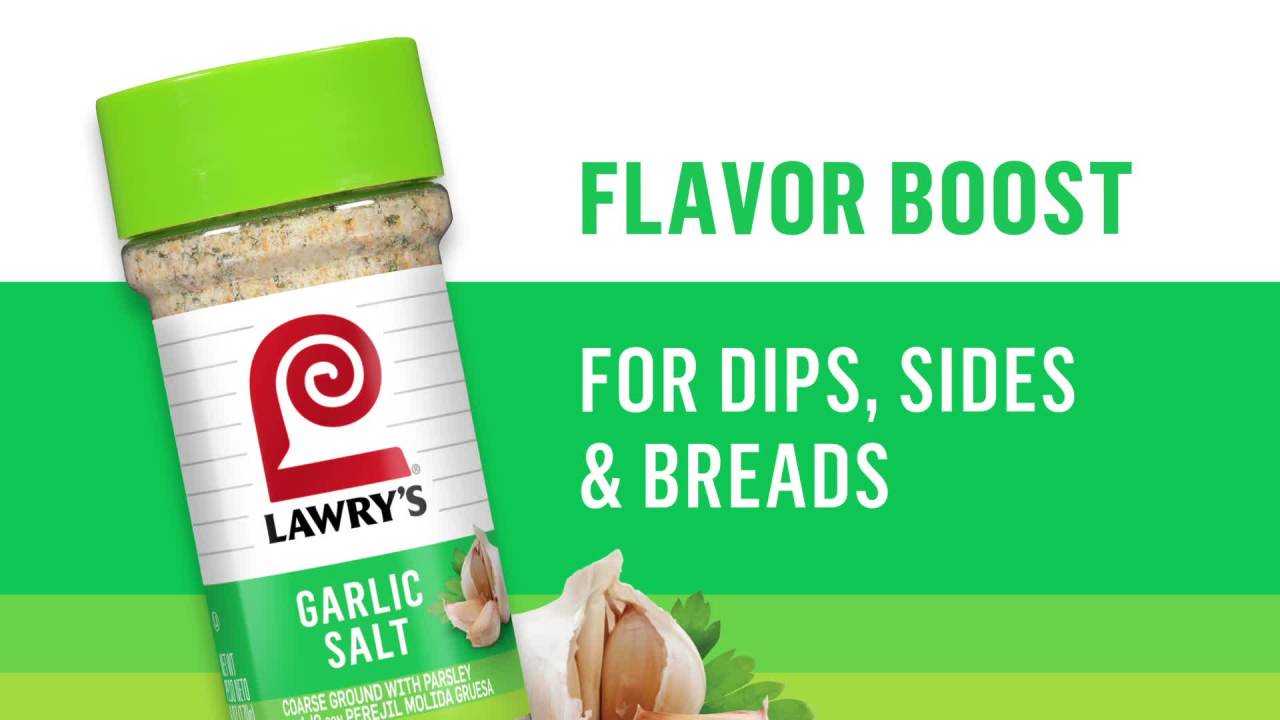 thumbnail video image 2 of Lawry's Kosher Coarse Ground With Parsley Garlic Salt, 6.0 oz Bottle, 2 of 29