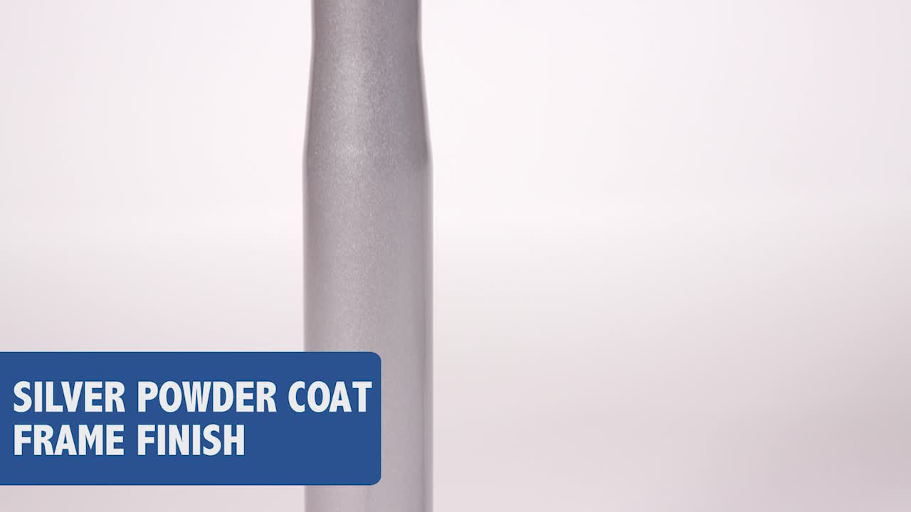 thumbnail video image 2 of Flash Furniture Sit-Down, Stand-Up Light Gray Computer Ergonomic Desk with 37.375''W Top (Adjustable Range 29'' - 40.75''), 2 of 13