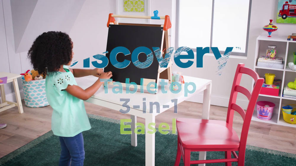 Discovery Kids Tabletop Easel 3In1 Art Center, with Whiteboard