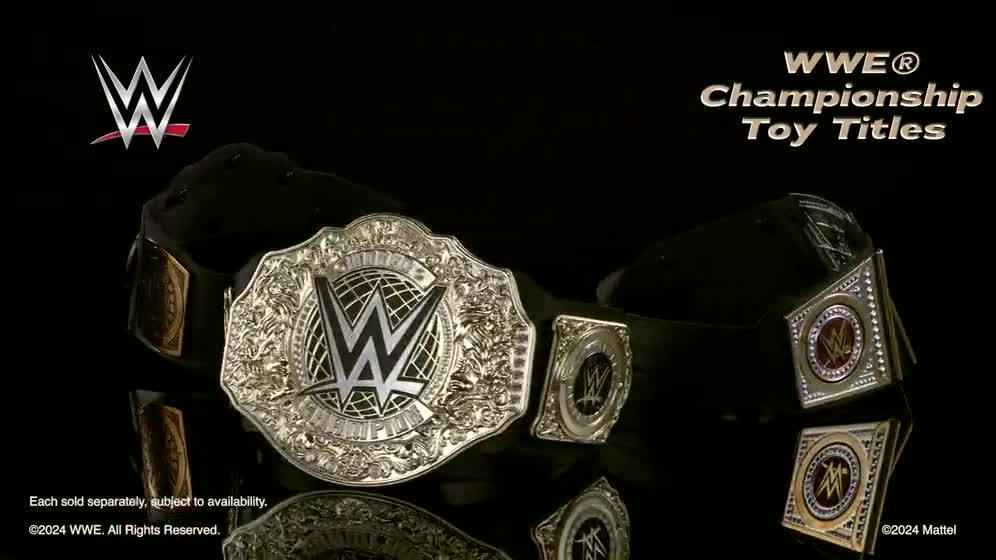 thumbnail video image 2 of WWE Championship Title, Role-Play & Costume, Leather-like Belt for Children with One-Time Adjustment, 2 of 7