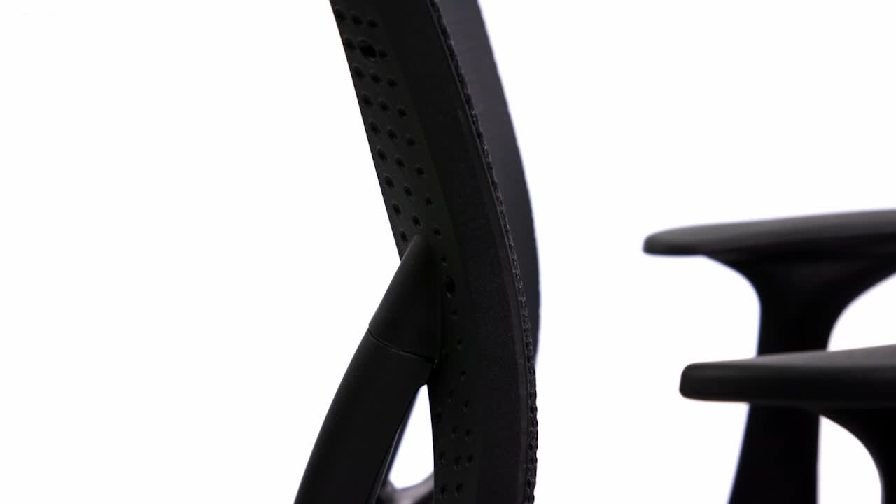 thumbnail video image 2 of Flash Furniture Mid-Back Dark Gray Mesh Swivel Task Office Chair with Chrome Base and Arms, 2 of 13
