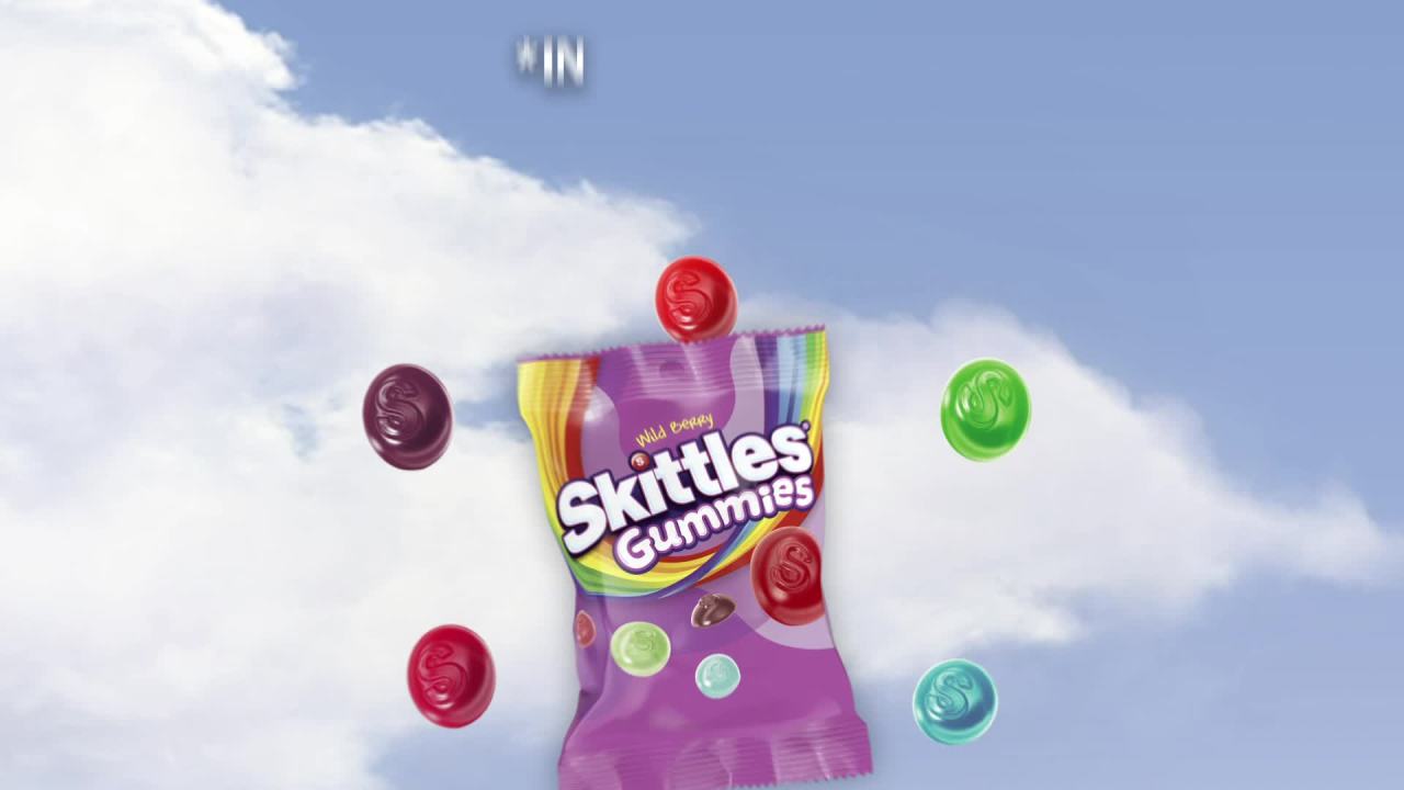 thumbnail video image 2 of Skittles Gummies Wild Berry Gummy Candy - 5.8 oz Bag, 2 of 13