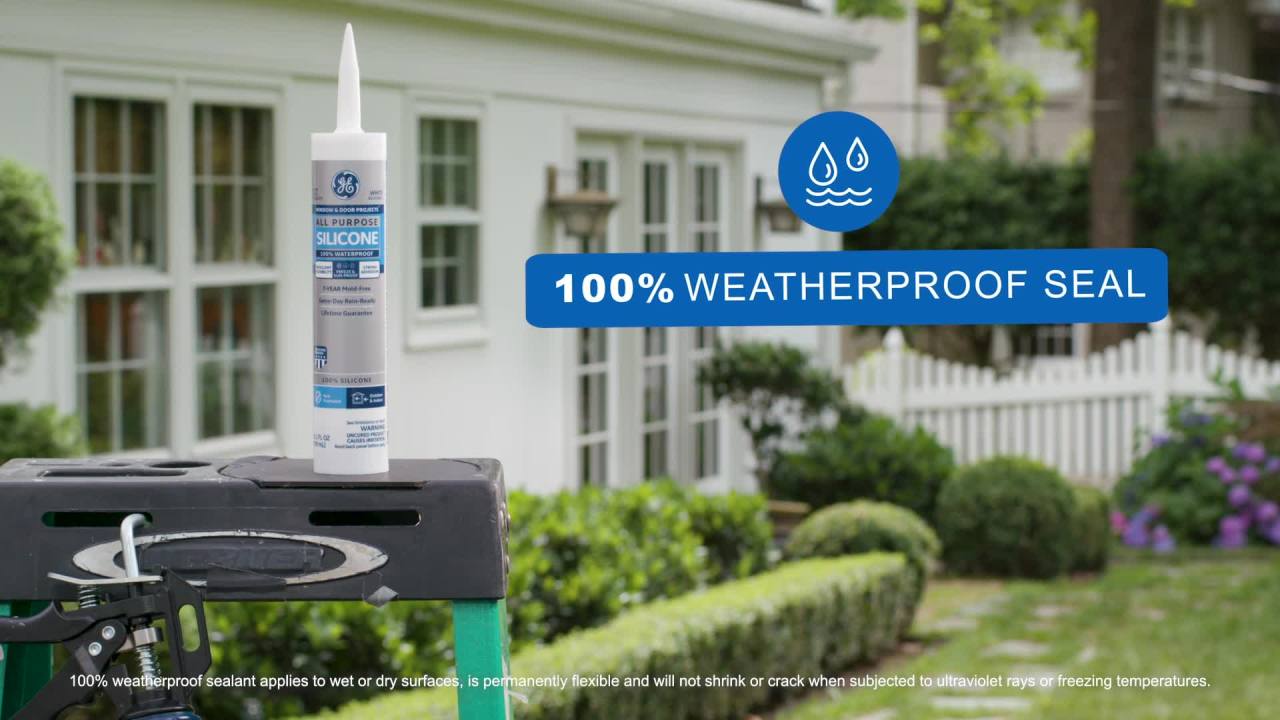 thumbnail video image 2 of GE Silicone 1 All Purpose 100% Silicone Caulk, 10.1 Oz., 2 of 11