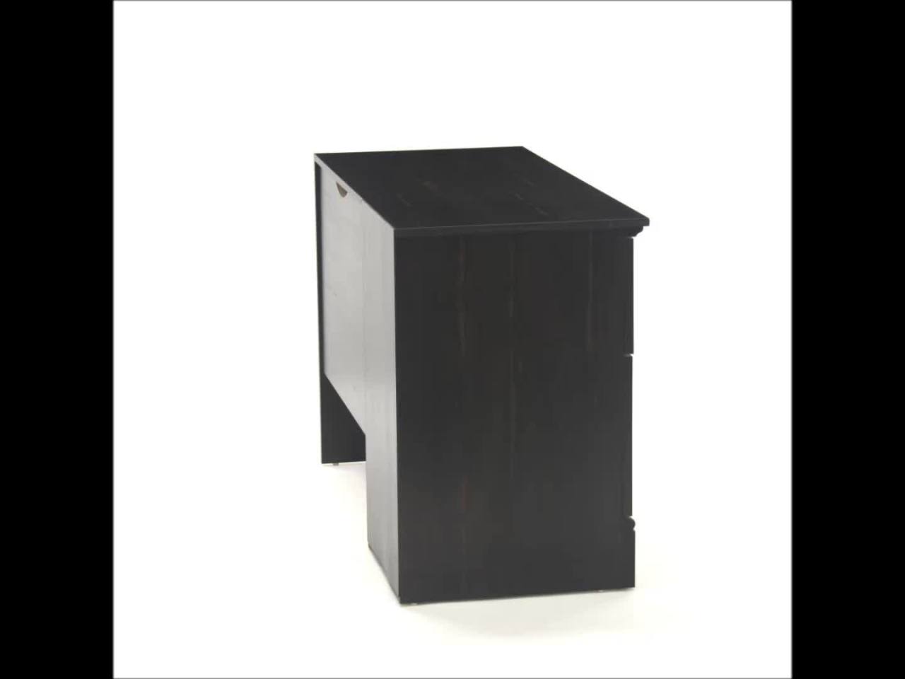thumbnail video image 2 of Sauder 418942 Harbor View Computer Desk, Antiqued Paint® Finish, 2 of 10