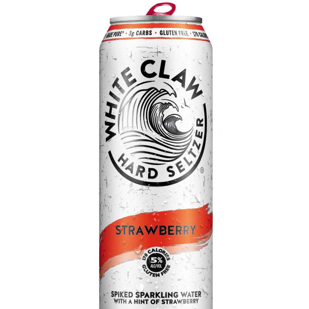 thumbnail video image 2 of White Claw Hard Seltzer Strawberry, 19.2 fl oz Can, 5% ABV, 2 of 6