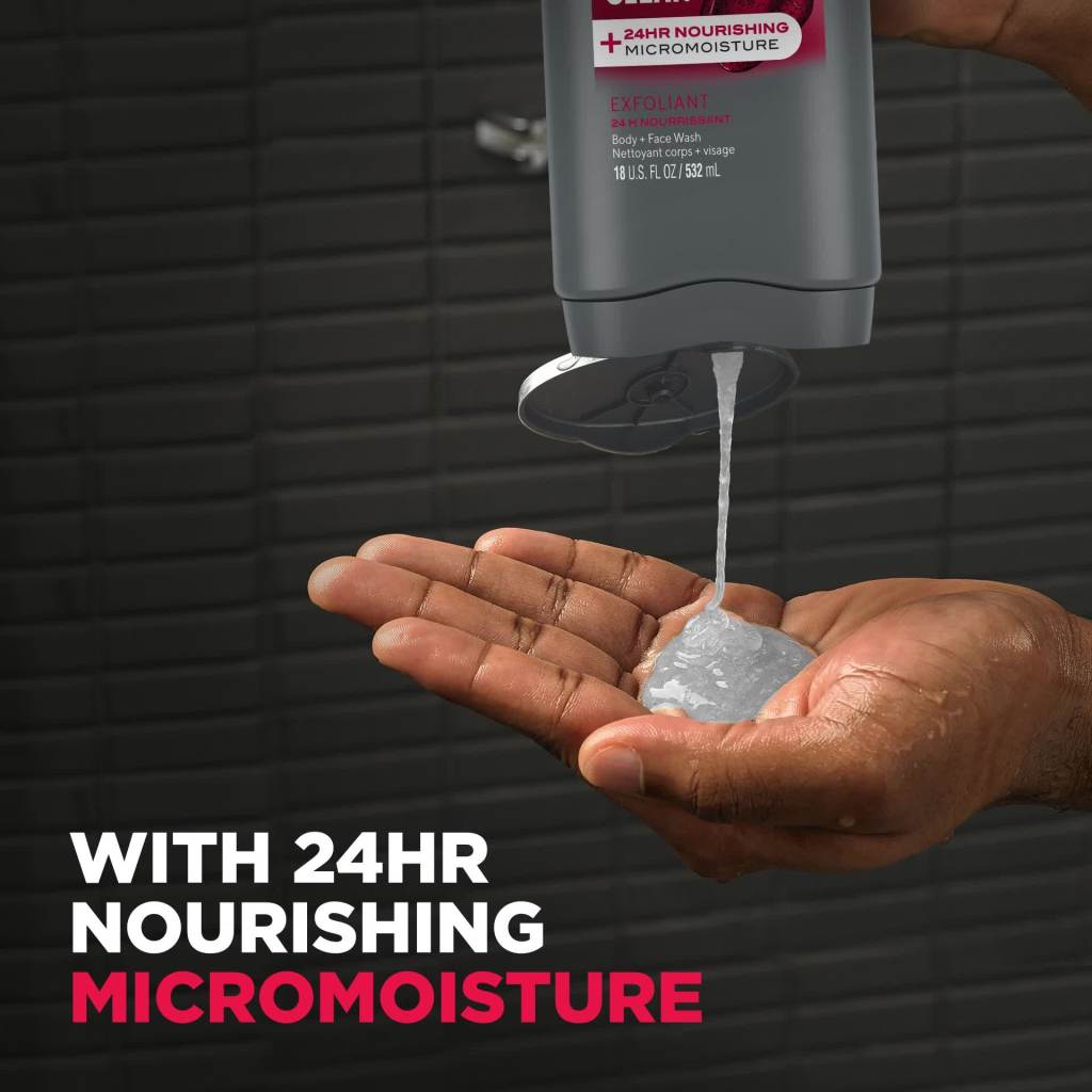 thumbnail video image 3 of Dove Men+Care Exfoliating Deep Clean Face & Body Wash for Men Citrus + Cedar, 18 oz, 3 of 8