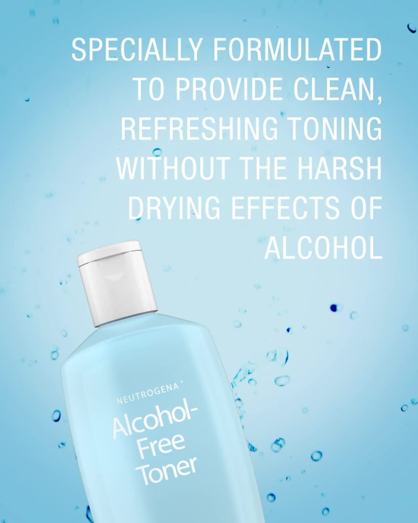 thumbnail video image 2 of Neutrogena Alcohol-Free Daily Facial Toner, Hypoallergenic, 8.5 fl. oz, 2 of 16