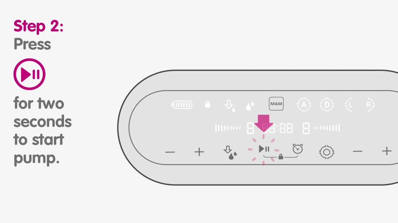 thumbnail video image 2 of MAM 2-in-1 Double Electric Breast Pump, 1-Count, Green, 2 of 11