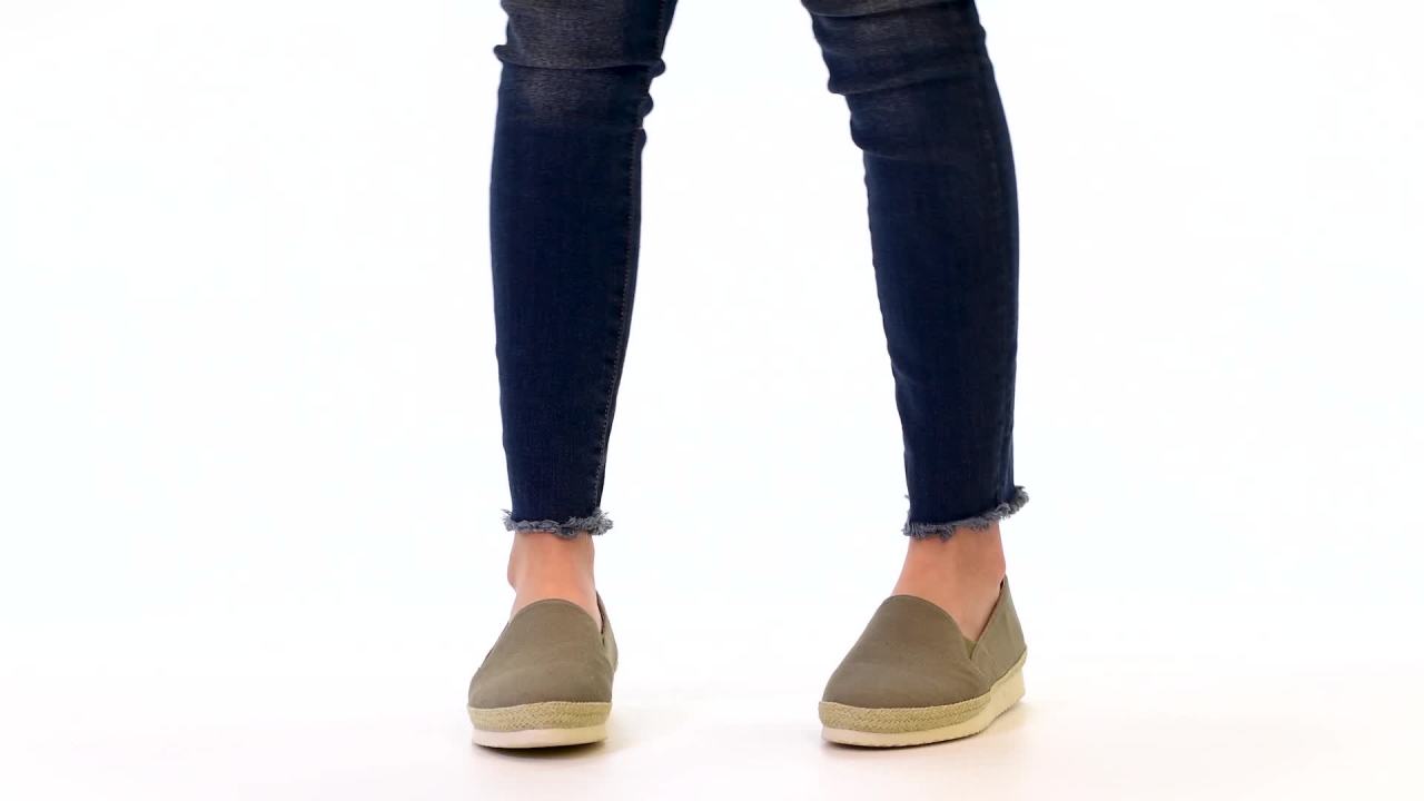 thumbnail video image 2 of Womens Espadrille Slip-on Flat, 2 of 9