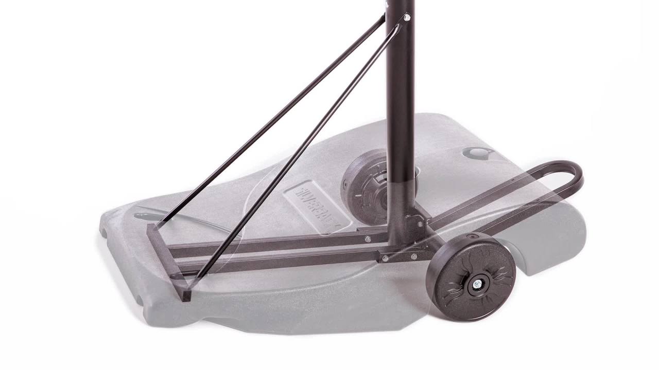 thumbnail video image 2 of Silverback SBX 54" Backboard Portable Height-Adjustable Basketball Hoop Assembles in 90 Minutes, 2 of 8