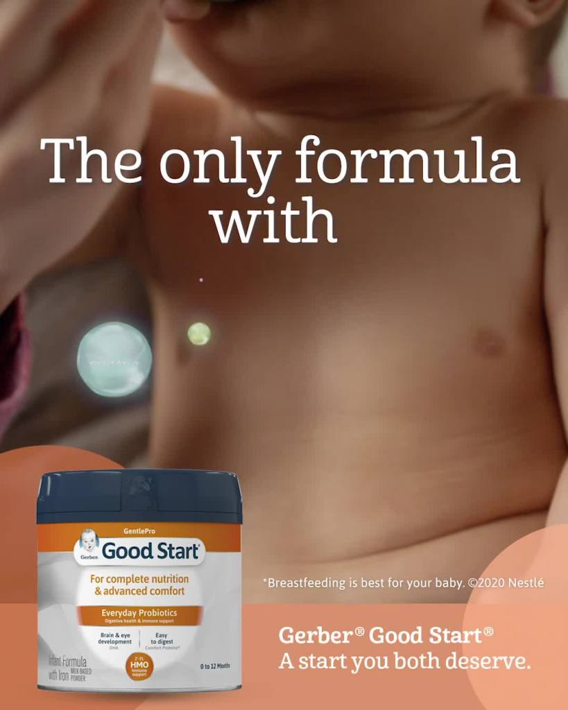 thumbnail video image 2 of Gerber Good Start GentlePro, Baby Formula Powder with Probiotics, Easy to Digest Proteins, Non-GMO, 32 oz, 2 of 13