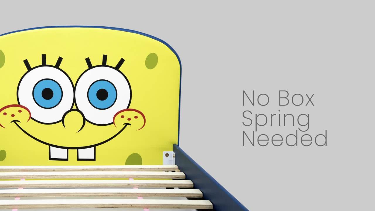 thumbnail video image 2 of Delta Children DC Comics Batman Upholstered Twin Bed, Black, 2 of 9