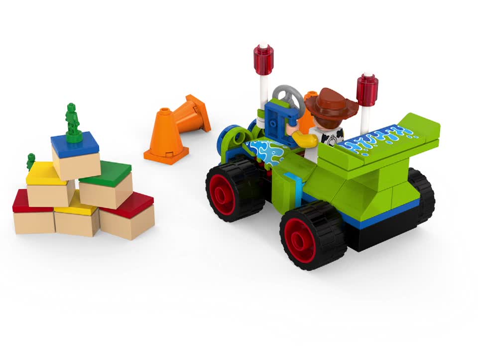 thumbnail video image 2 of LEGO 4+ Toy Story 4 Woody & RC 10766 Building Set for Boys and Girls, 2 of 8
