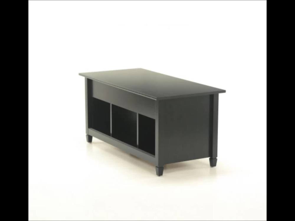 Sauder Edge Water Lift Top Coffee Table, Estate Black Finish