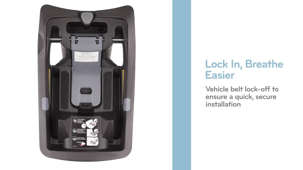 thumbnail video image 2 of Evenflo LiteMax 35 Infant Car Seat Base, Black, 2 of 5