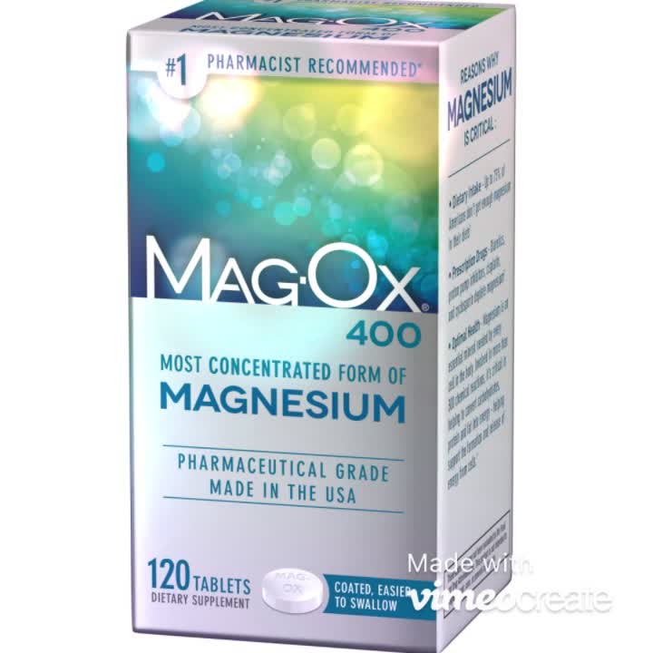 MagOx 400 Magnesium Oxide Dietary Mineral Supplement Tablets 120 count