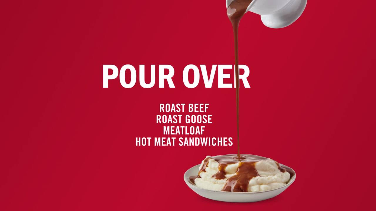 thumbnail video image 2 of McCormick No Artificial Flavors Brown Gravy Seasoning Mix Bottle, 21.0 oz Bottle, 2 of 28