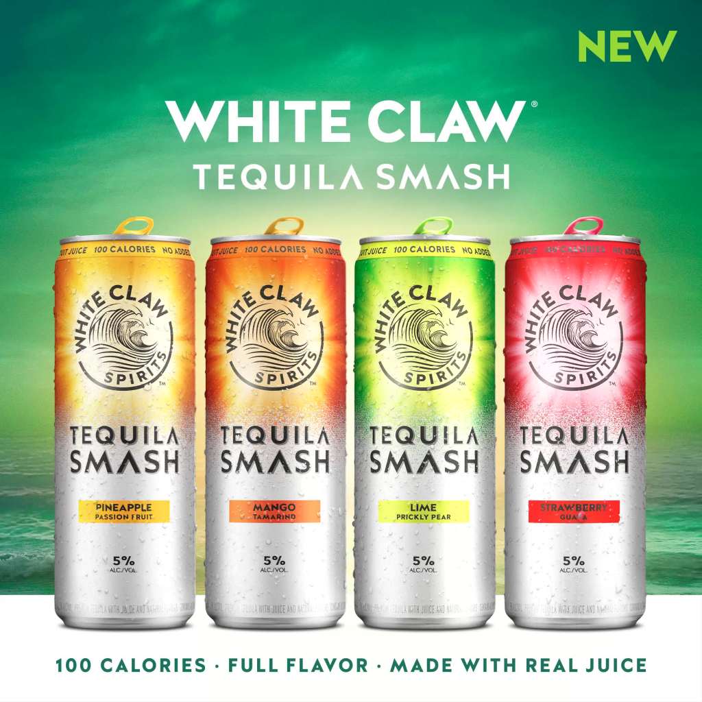 thumbnail video image 2 of White Claw Spirits Tequila Smash Variety pack, 8 pack, 12 fl oz Cans, 5% ABV, 2 of 9