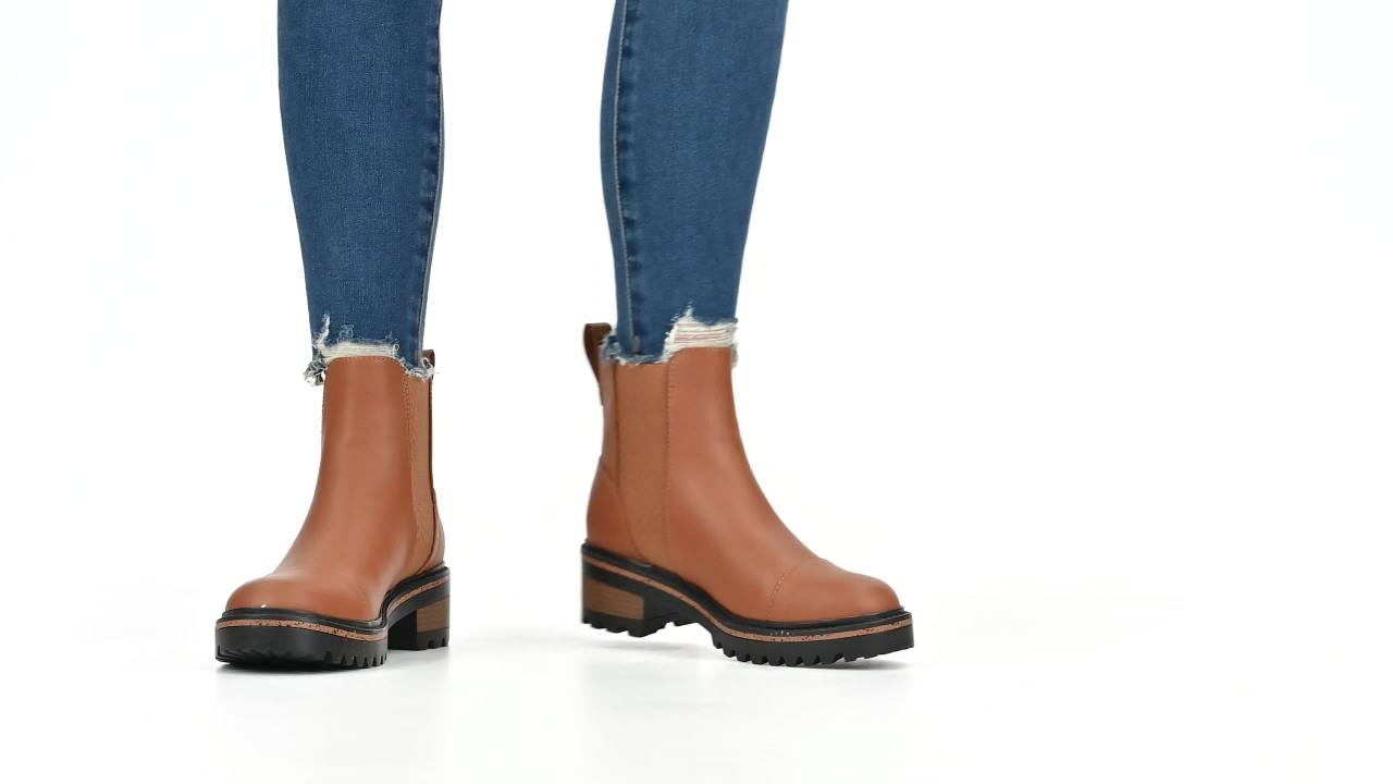 thumbnail video image 2 of Journee Womens Mirette Pull On Stacked Heel Booties, 2 of 10