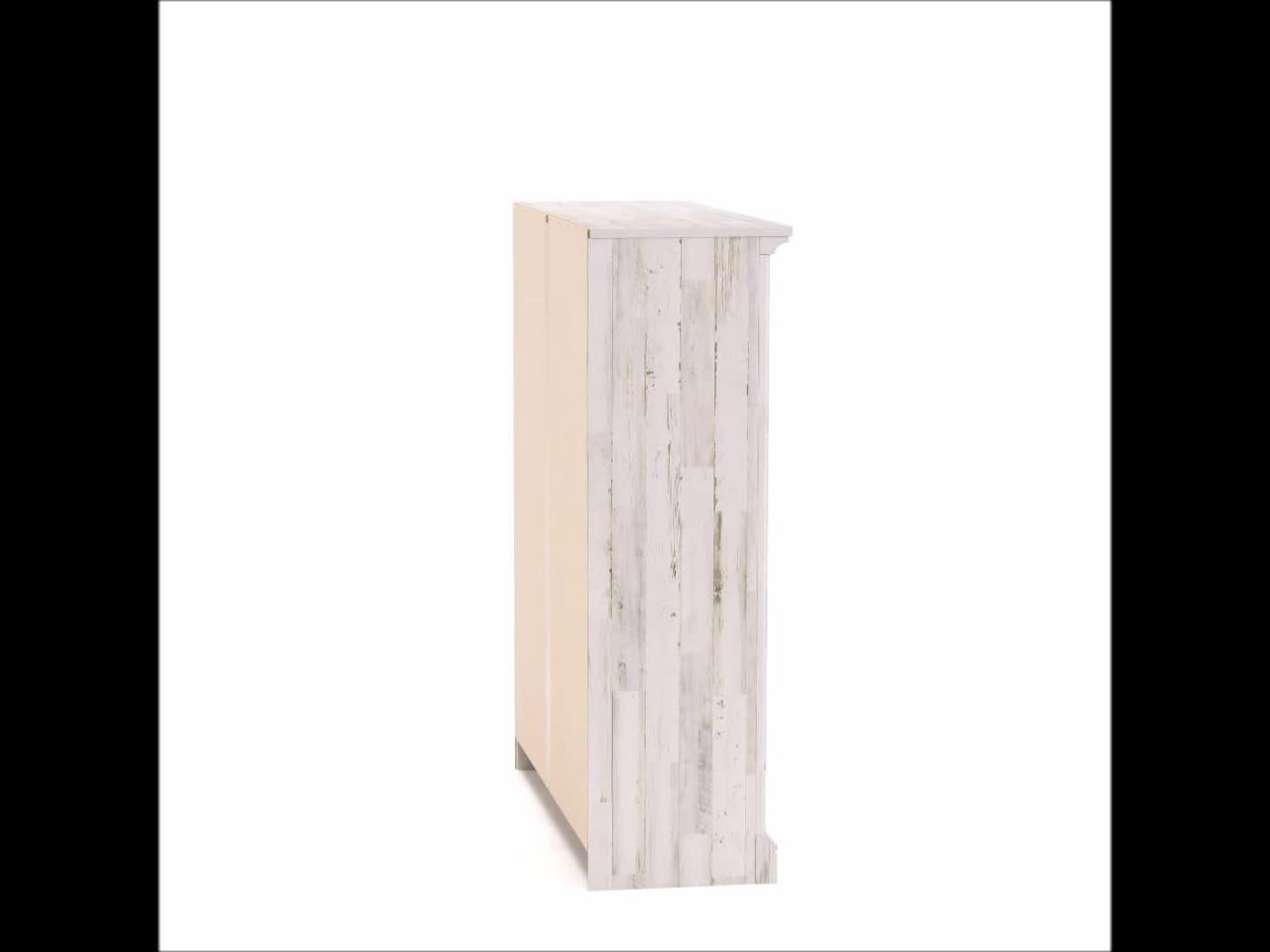 thumbnail video image 2 of Sauder 3-Shelf Bookcase, White Plank Finish, 2 of 12