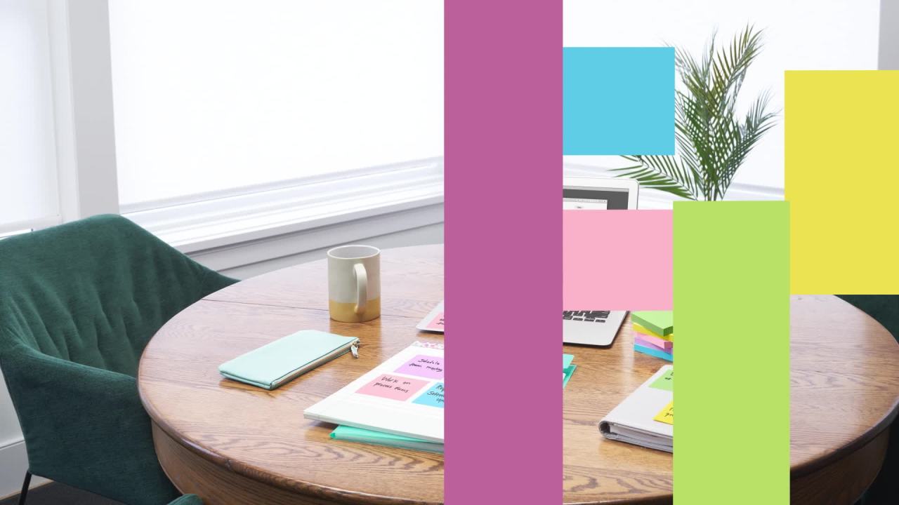 thumbnail video image 2 of Post-it Notes, 3 in x 3 in, Floral Fantasy, 5 Pads, 2 of 10