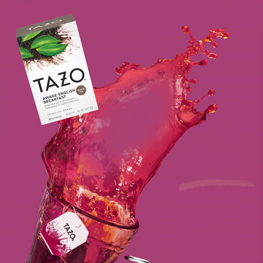 Tazo Awake English Breakfast Filterbag Tea , 20 Count Pack of 4