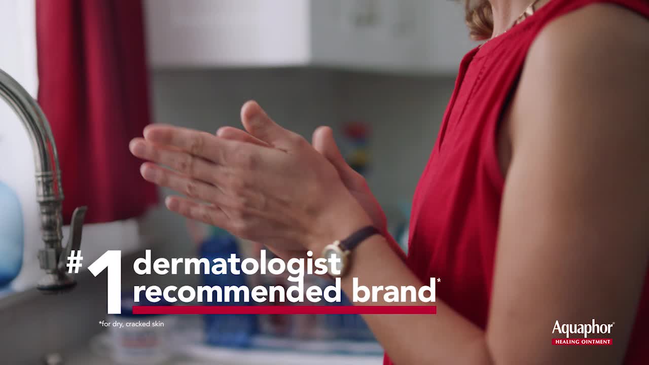 thumbnail video image 2 of Aquaphor Healing Ointment Skin Protectant, Use After Hand Washing, 1.75 oz Tube, 2 of 16