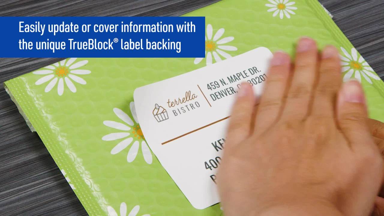 thumbnail video image 2 of Avery Shipping Labels, 4.75" x 7.75", Matte White, 50ct (6876), 2 of 12