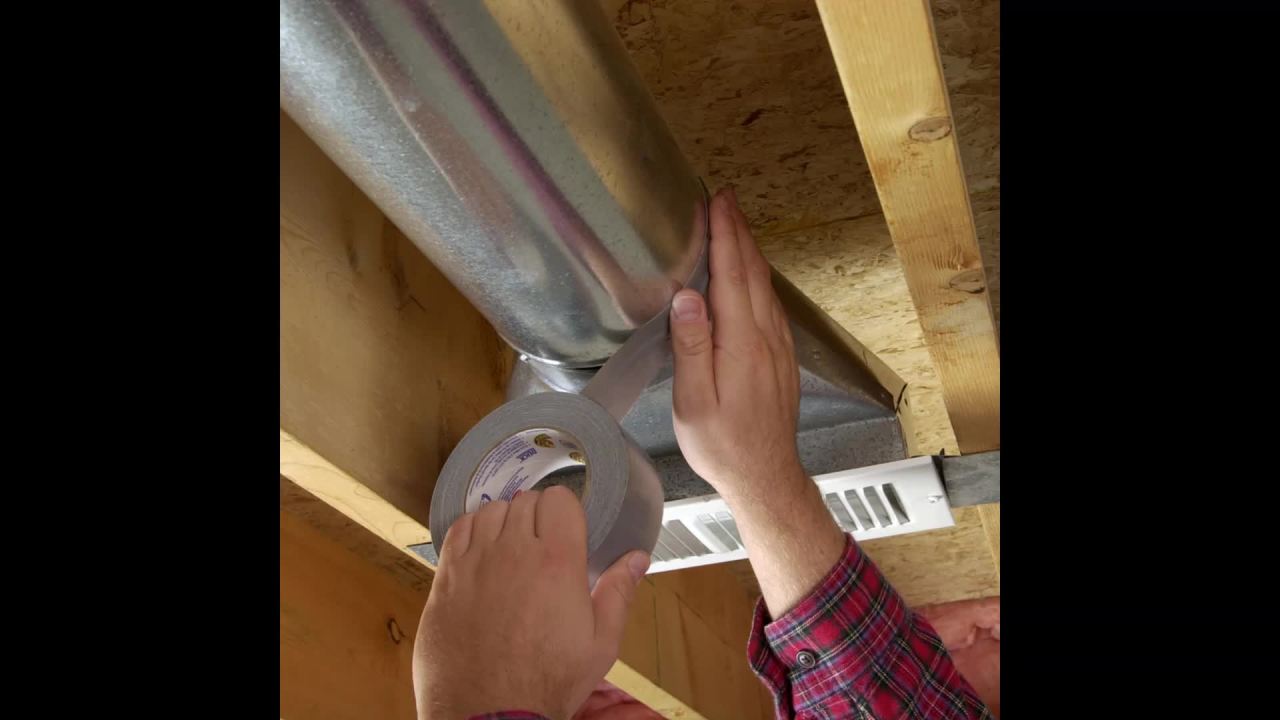 thumbnail video image 2 of Duck Brand HVAC Metal Repair Aluminum Foil Tape, 1.88 in. x 45 yd., Silver, 2 of 10