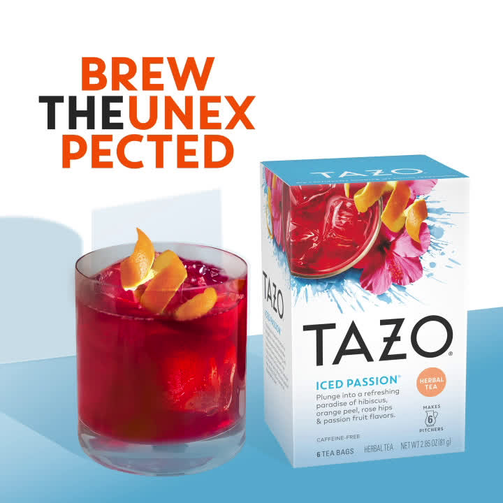 Tazo Passion Pitcher Iced Tea Bags Herbal Tea Tea Bags 6 Ct