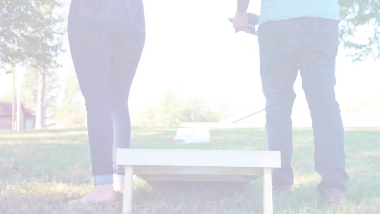 thumbnail video image 2 of Triumph 2' x 4' Woodie Tournament Cornhole Bean Bag Toss Set, 2 of 18