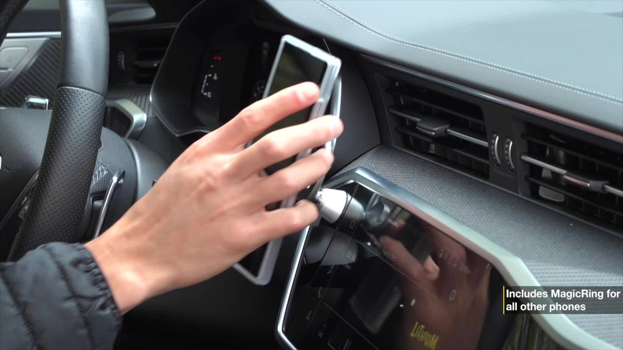 thumbnail video image 2 of Scosche MEMSD-SP Elite2 Magnetic Dash Mount Magsafe Devices Comp W/ iPhone 15, 14, 13, 12 Black, 2 of 10