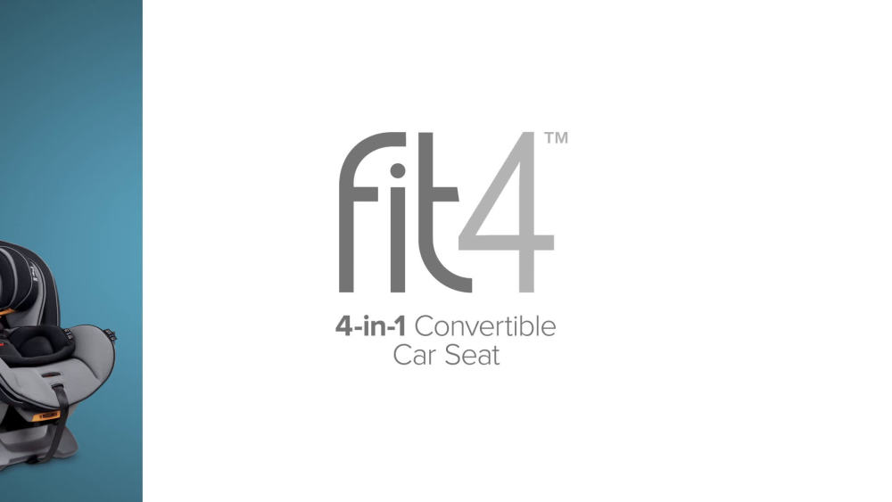 Chicco Fit4 4In1 Convertible Car Seat, Stratosphere (Grey)