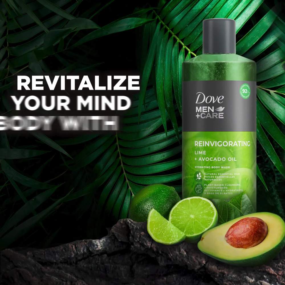 Dove Men+Care Body Wash Lime + Avocado Oil 18 oz