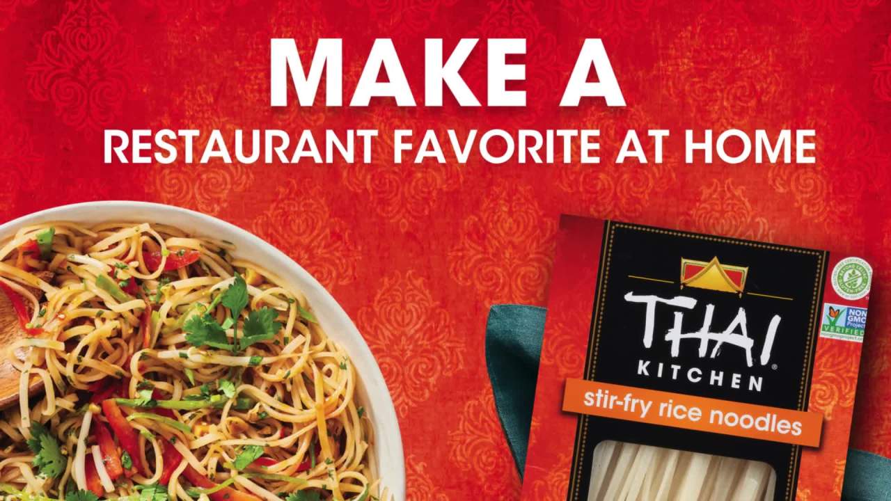 thumbnail video image 2 of Thai Kitchen Gluten Free Gluten Free Stir Fry Rice Noodles, 14.0 oz Box, 2 of 26
