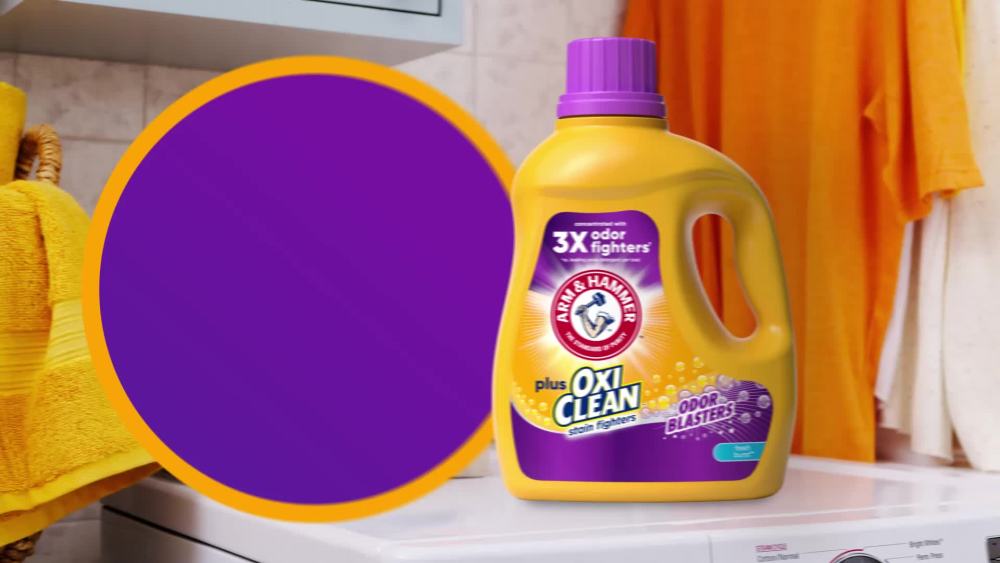 thumbnail video image 2 of ARM & HAMMER Plus OxiClean with Odor Blasters Liquid Detergent, Fresh Burst, 200.2 Fl Oz, 2 of 14