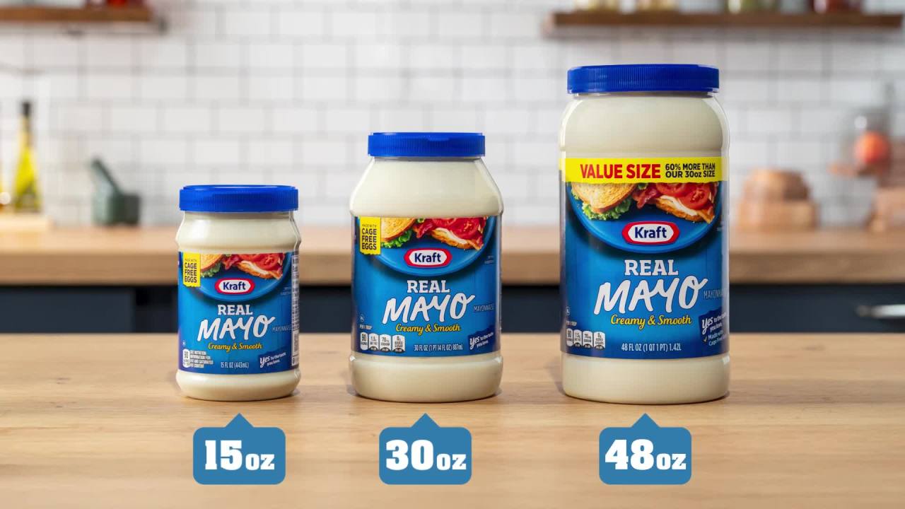 thumbnail video image 2 of Kraft Real Mayo Creamy & Smooth Mayonnaise, for a Keto and Low Carb Lifestyle, 30 fl oz Jar, 2 of 15