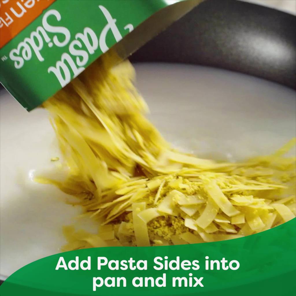 thumbnail video image 2 of Knorr No Artificial Flavors Chicken Broccoli Fettuccine Pasta Sides, 8 Minute Cook Time, 4.2 oz, 2 of 9