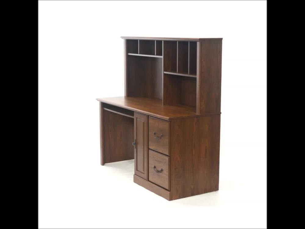 Sauder Orchard Hills Computer Desk with Hutch, Milled Cherry Finish