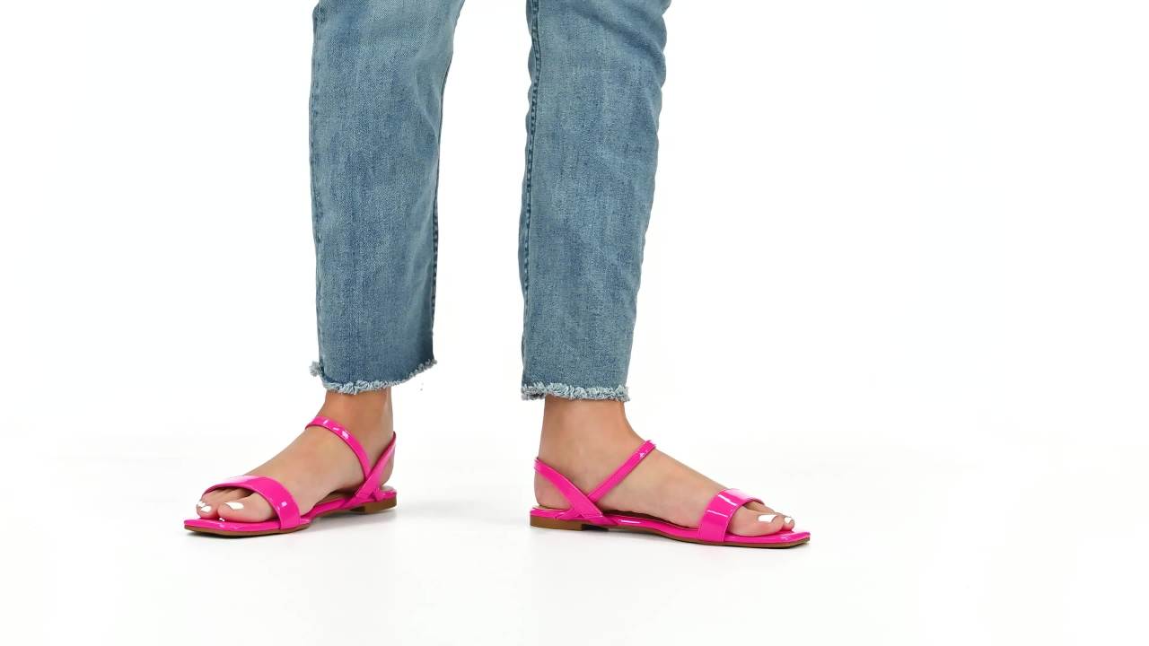 thumbnail video image 2 of Journee Collection Womens Karren Tru Comfort Foam Pull On Sling Back Flat Sandals, 2 of 7