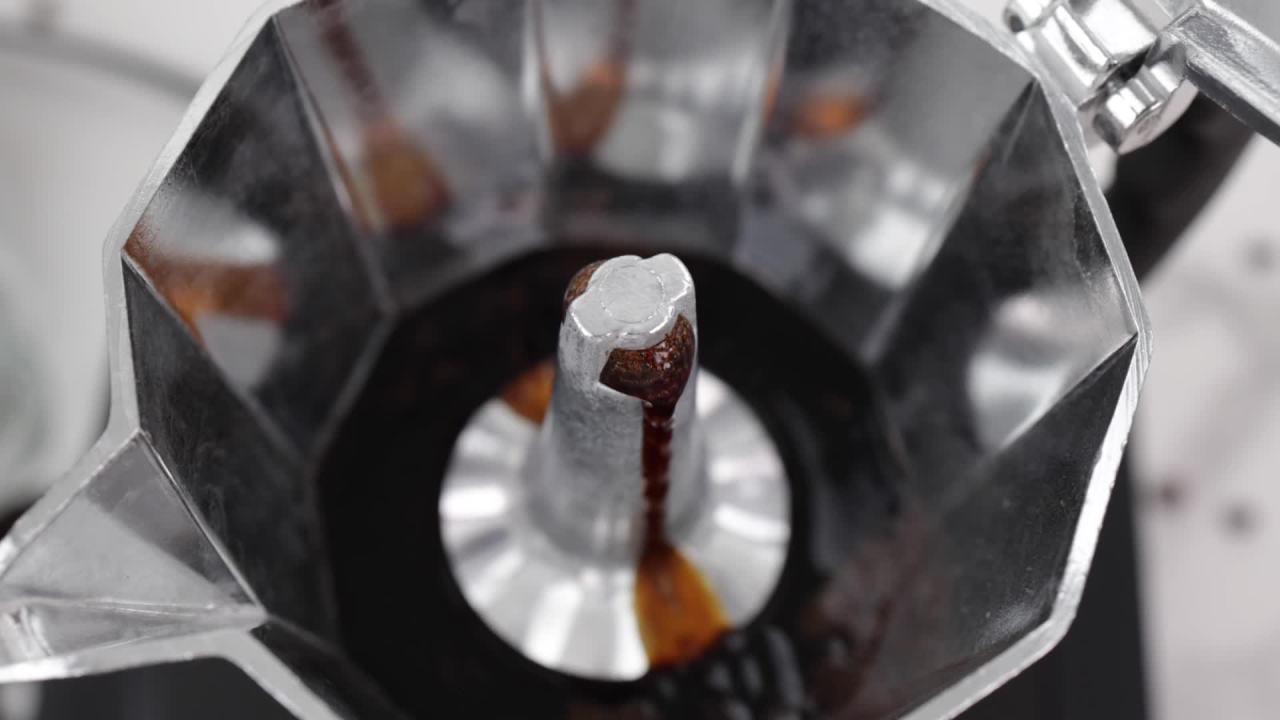 thumbnail video image 2 of IMUSA Stainless Steel 4-Cup Stovetop Coffeemaker, Gray, 2 of 9