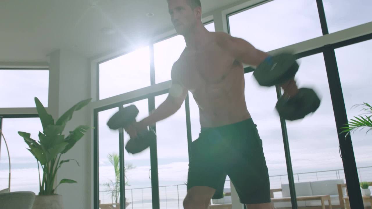 thumbnail video image 2 of NordicTrack 50 lb. Adjustable Dumbbell with Storage Tray, Sold Individually, 2 of 10