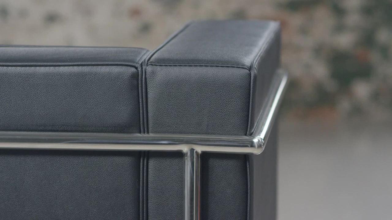 thumbnail video image 2 of Flash Furniture HERCULES Regal Series Contemporary Melrose White LeatherSoft Loveseat with Encasing Frame, 2 of 5